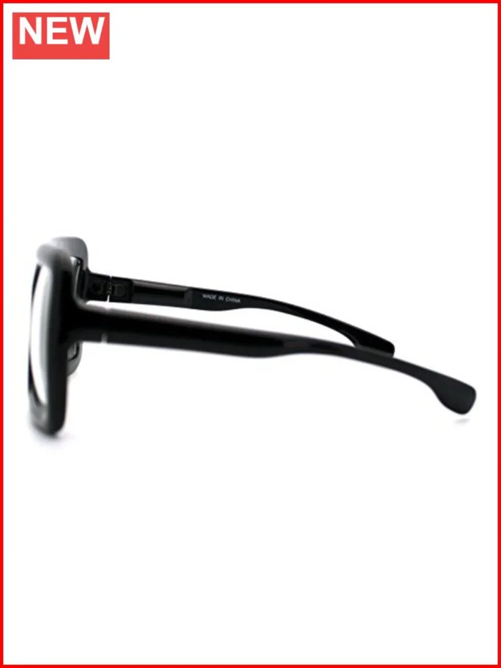 Oversized Square Glasses Clear Lens UV400 Polycarbonate